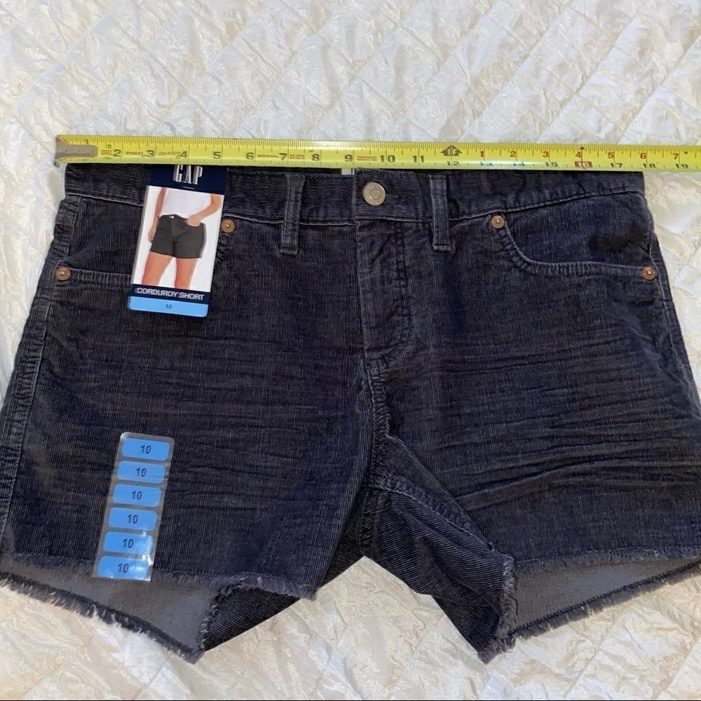 Gap frayed hem stretch corduroy charcoal s…